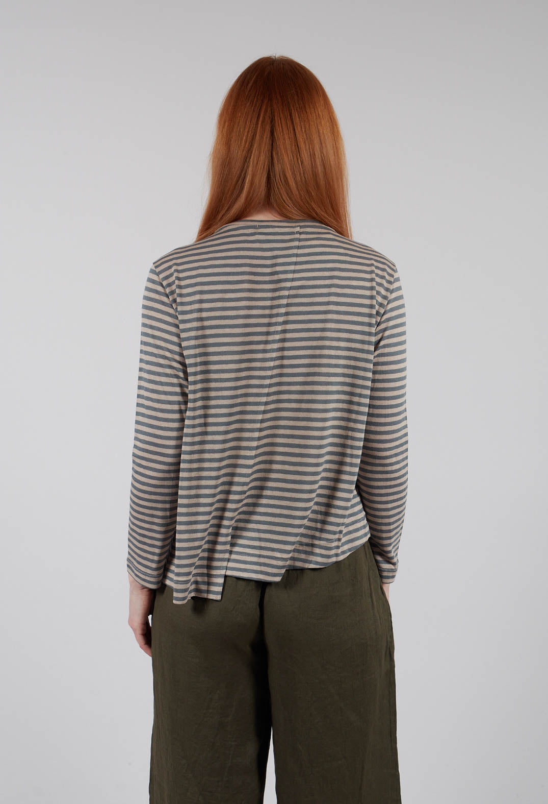 Crema LR Cardigan in Lago Stripe