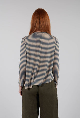 Crema LR Cardigan in Lago Stripe