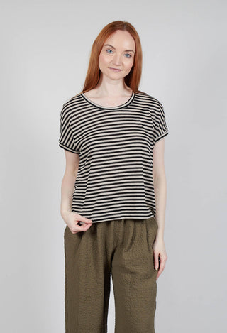 Decisa LR T-Shirt in Nero Stripe