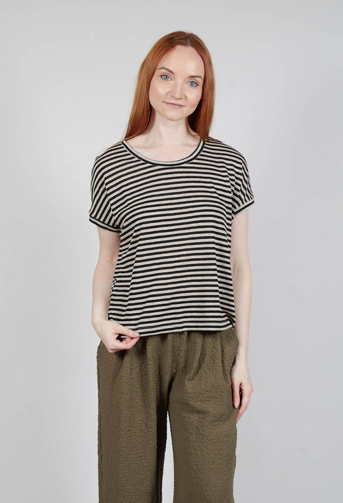 Decisa LR T-Shirt in Nero Stripe