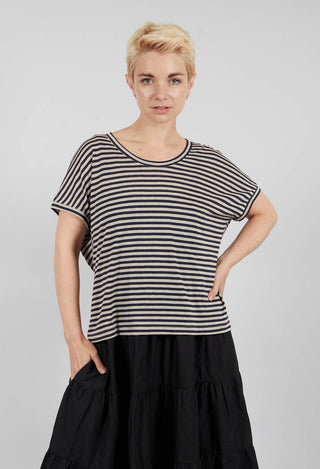 Decisa LR T-Shirt in Nero Stripe