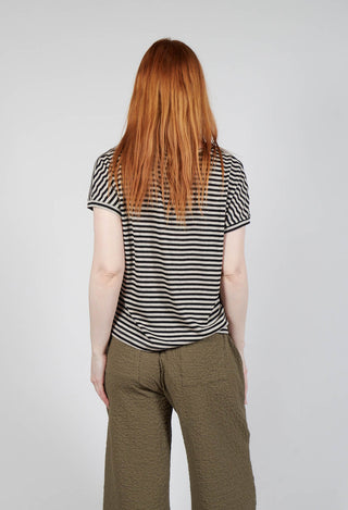 Decisa LR T-Shirt in Nero Stripe