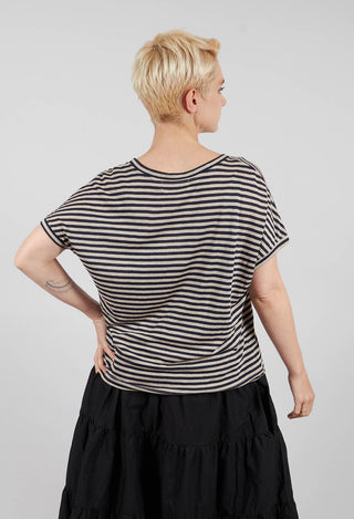 Decisa LR T-Shirt in Nero Stripe