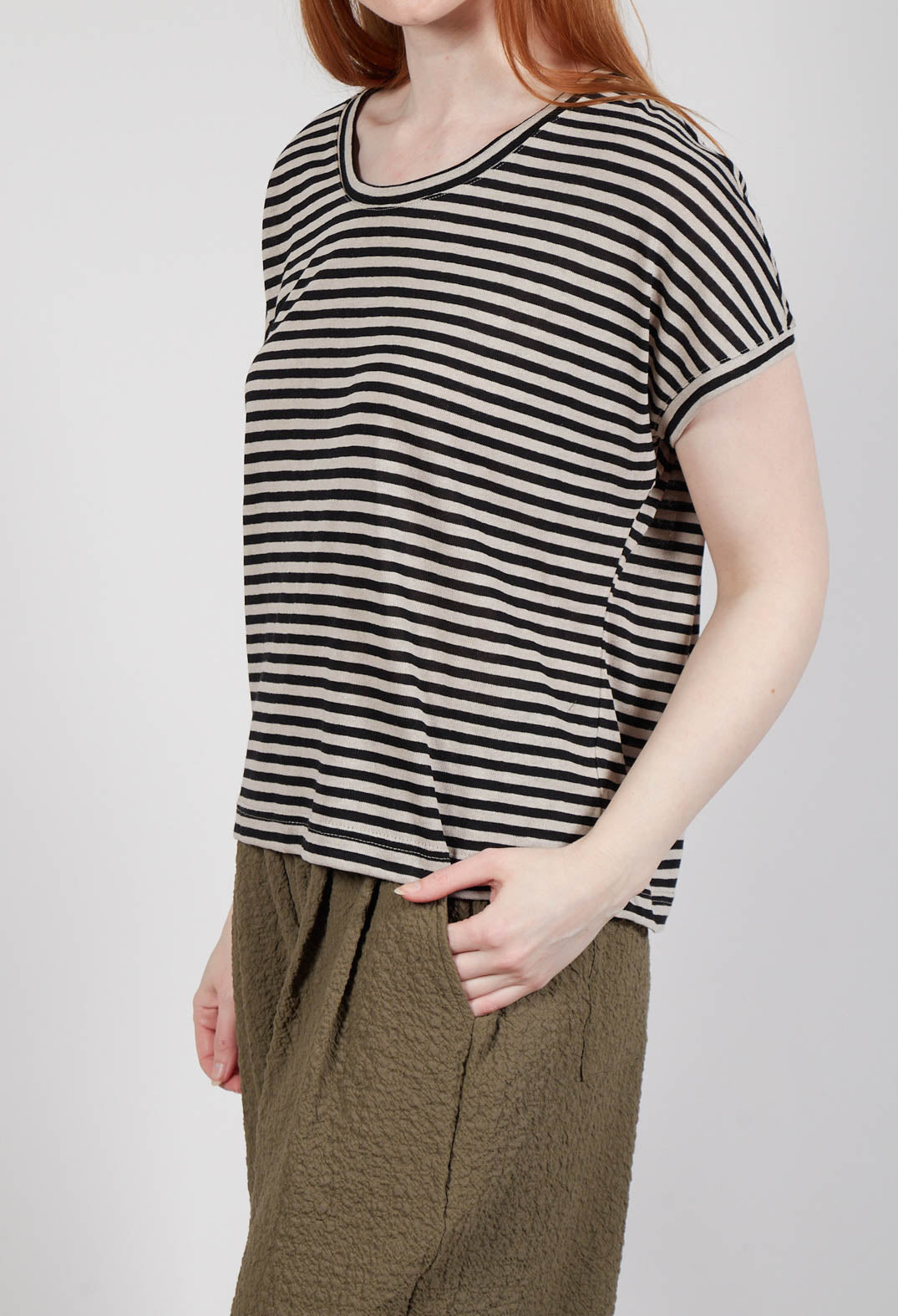Decisa LR T-Shirt in Nero Stripe