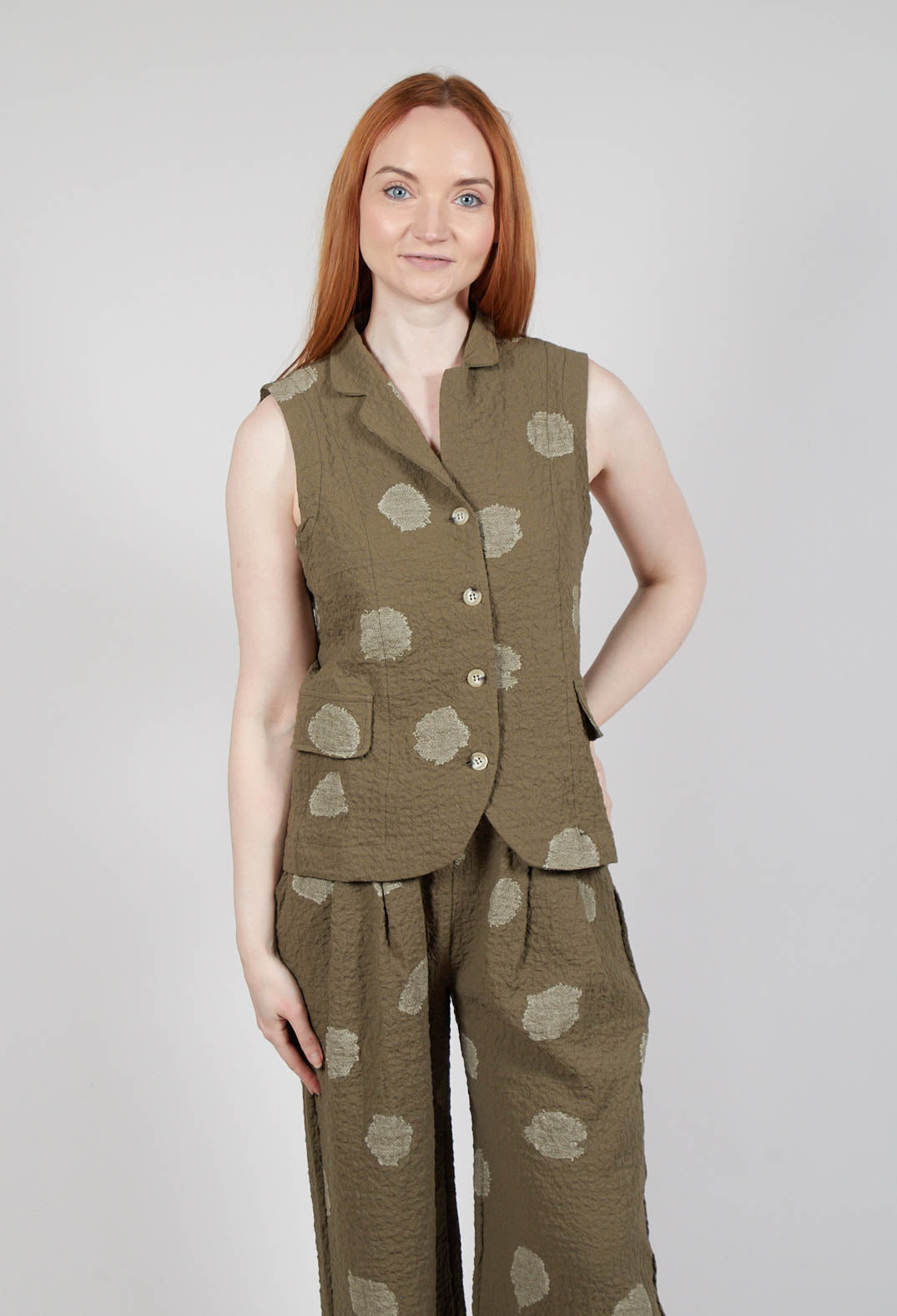 Kimchi S Gilet in Alga