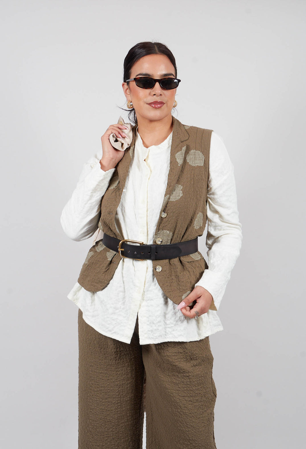 Kimchi S Gilet in Alga