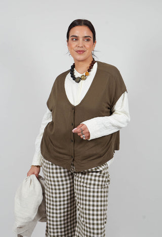 Lucente L Cardigan in Alga