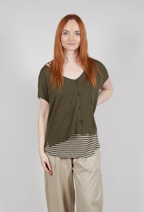 Lucente L Cardigan in Alga