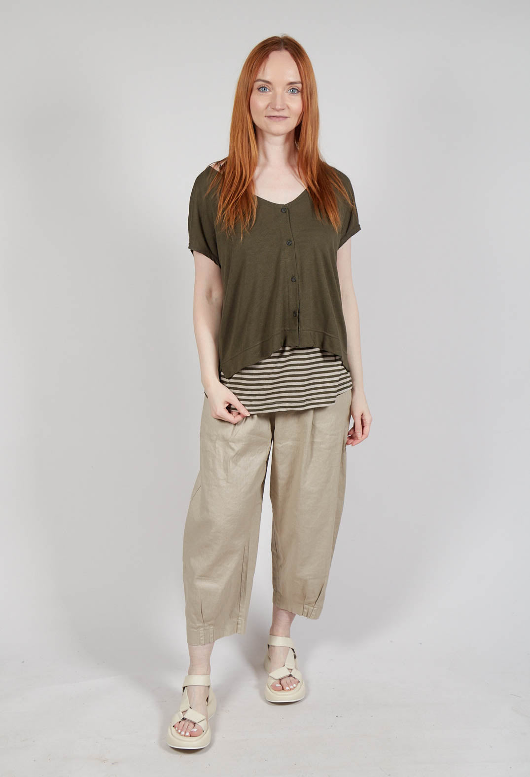 Lucente L Cardigan in Alga