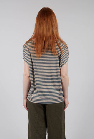 Lucente LR Cardigan in Lago Stripe