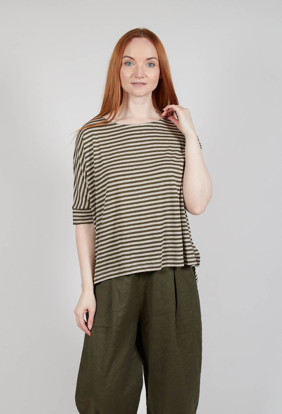 Tela LR Jumper in Alga Stripe