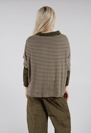 Tela LR Jumper in Alga Stripe