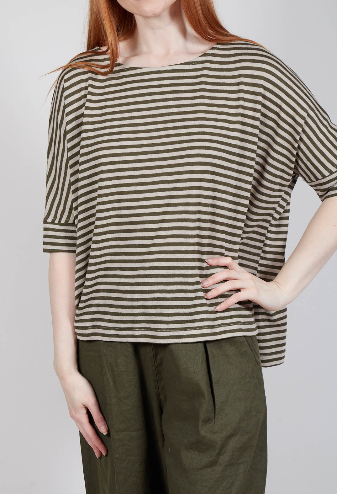 Tela LR Jumper in Alga Stripe