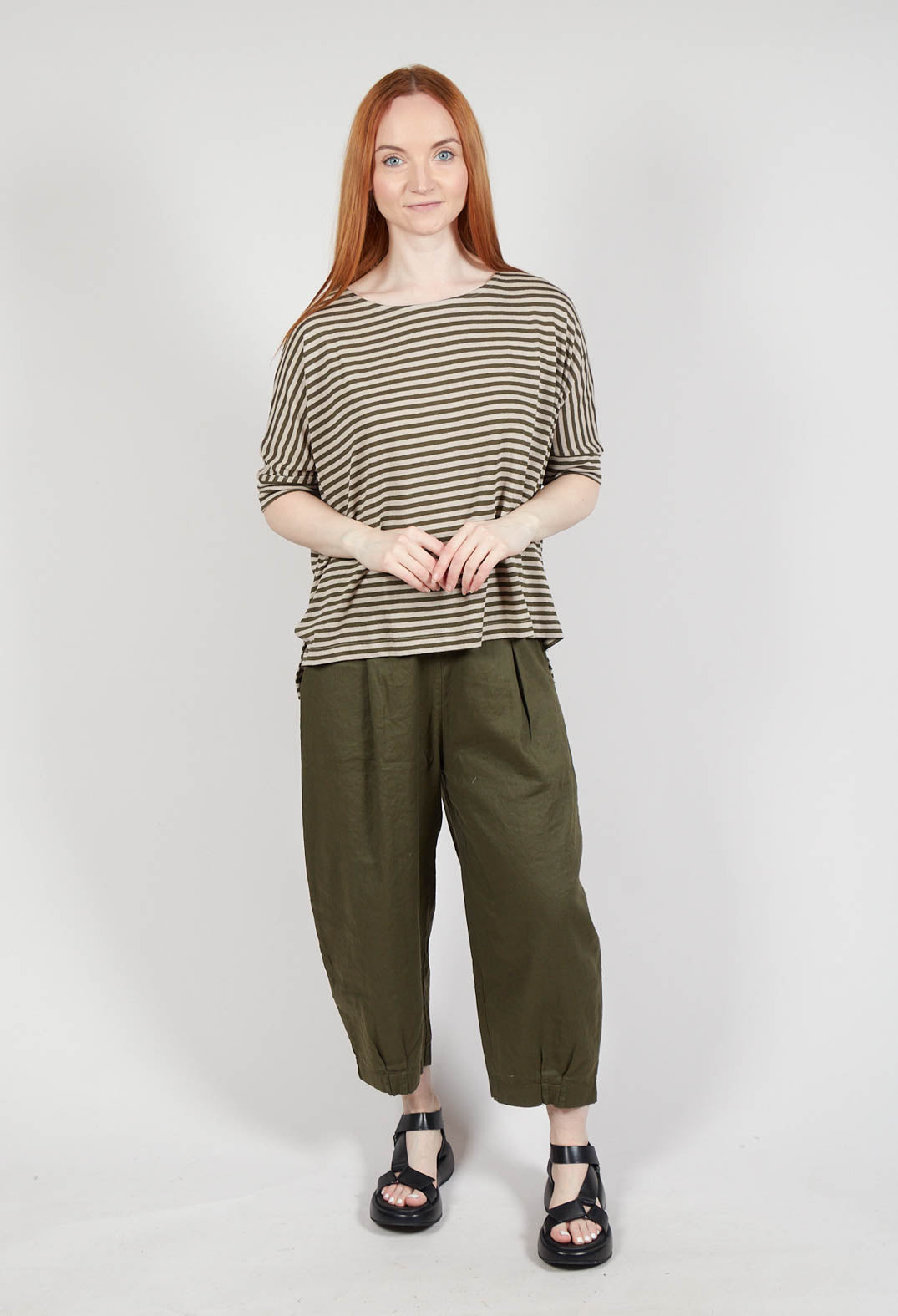 Tela LR Jumper in Alga Stripe