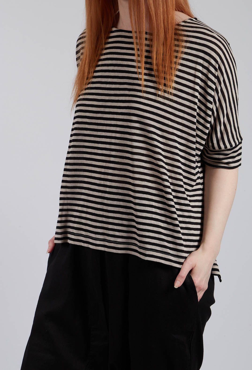 Tela LR Jumper in Nero Stripe