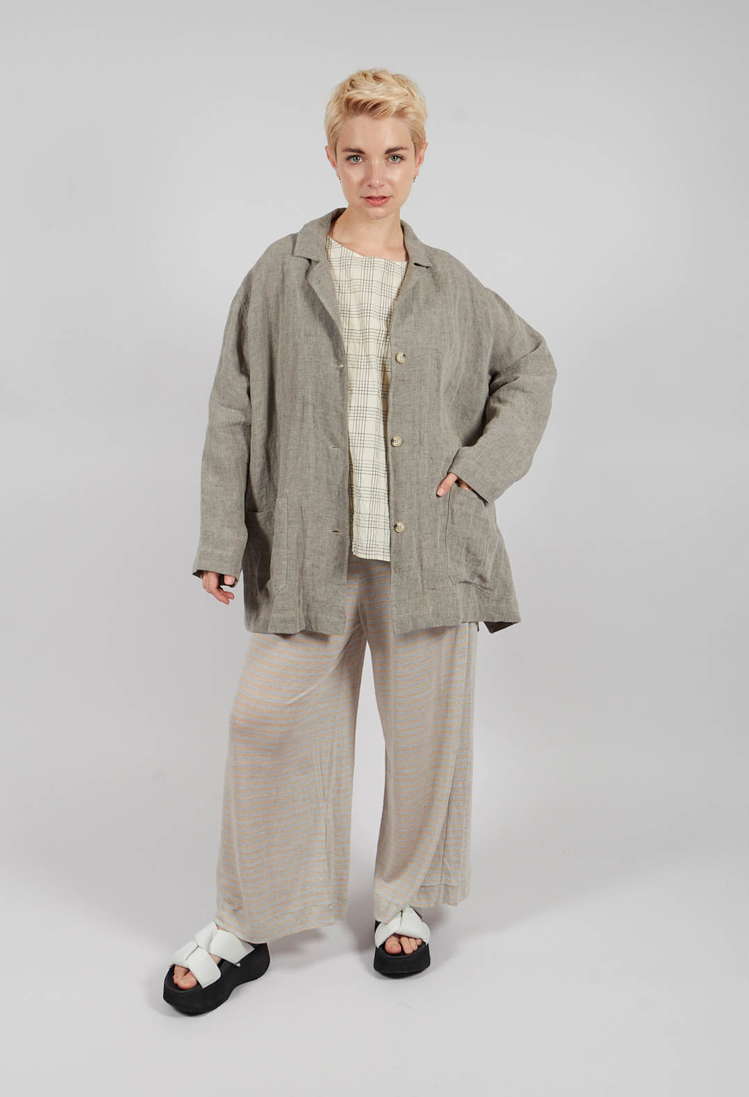 Ortigia Lino Trousers in Pale-Corda