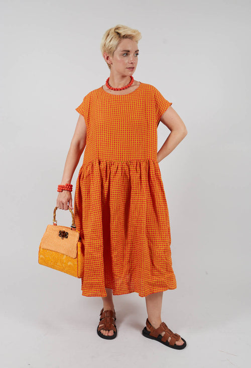 Midi Dress in Poppy Lemon