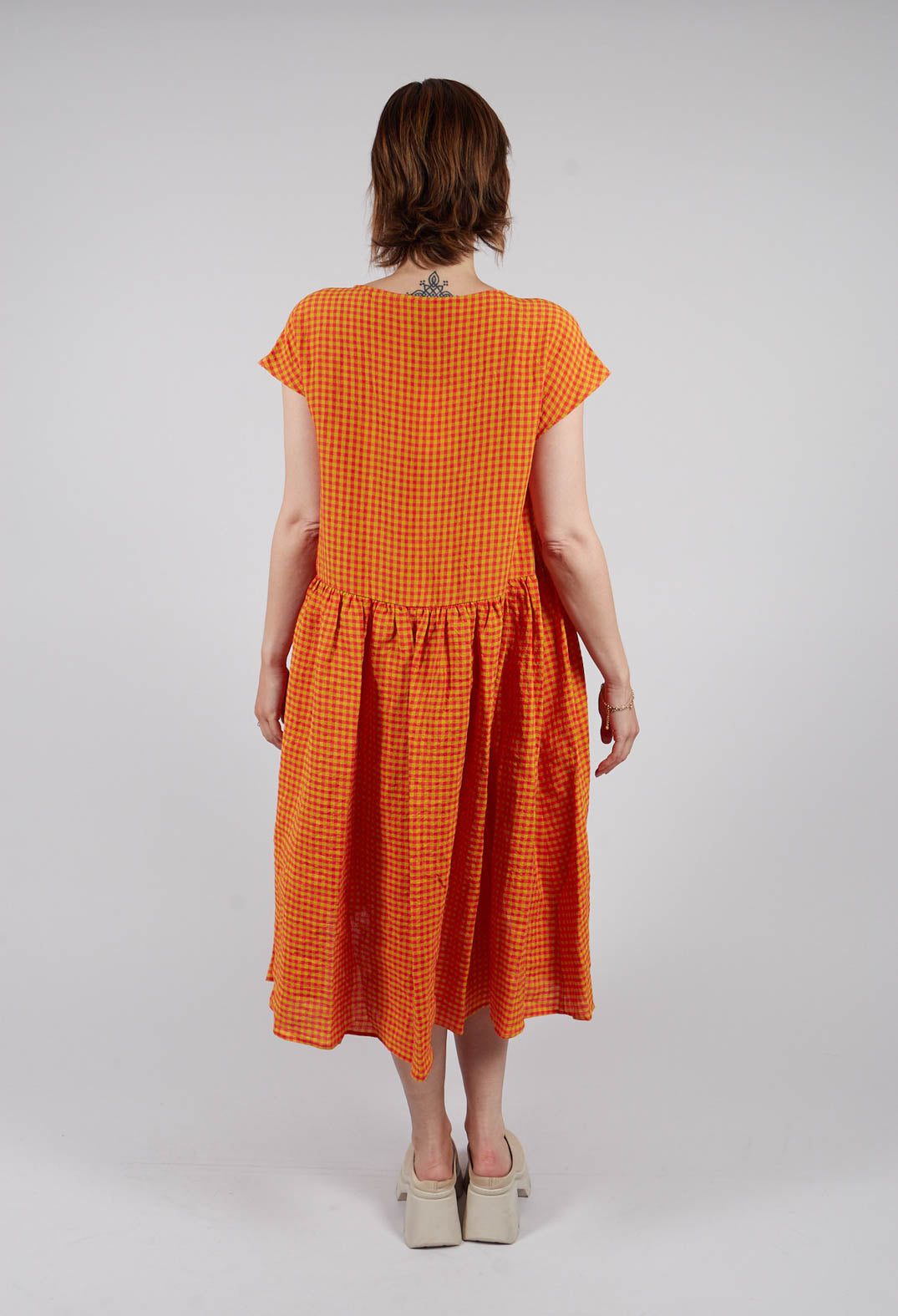 Midi Dress in Poppy Lemon