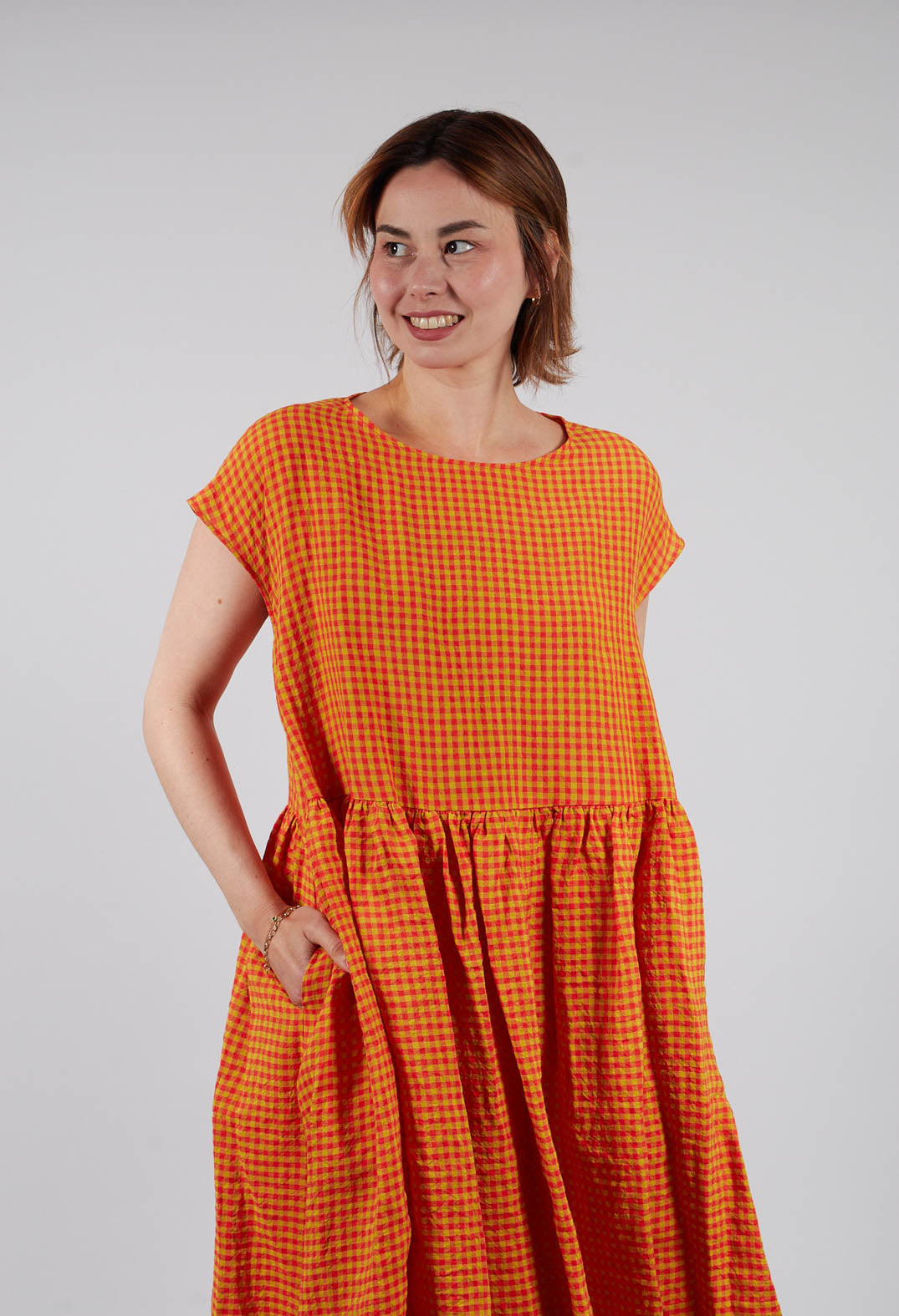 Midi Dress in Poppy Lemon
