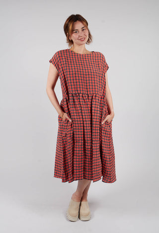 Midi Dress in Poppy Blu