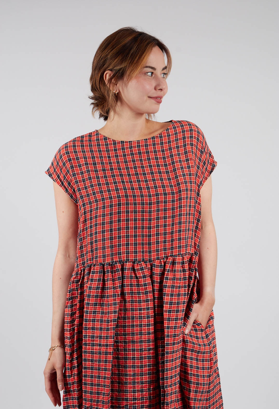 Midi Dress in Poppy Blu