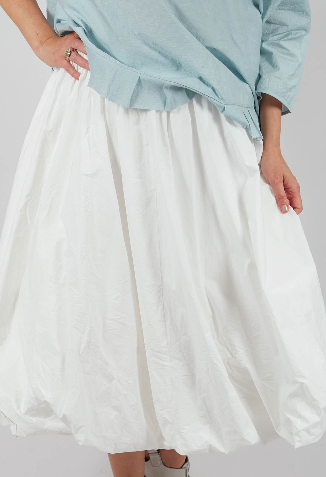 Knee Length Skirt in Milk