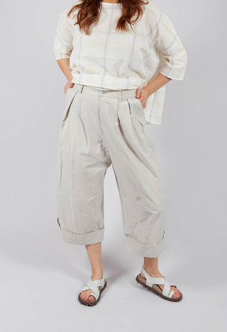 Turnup Trouser in Chalk