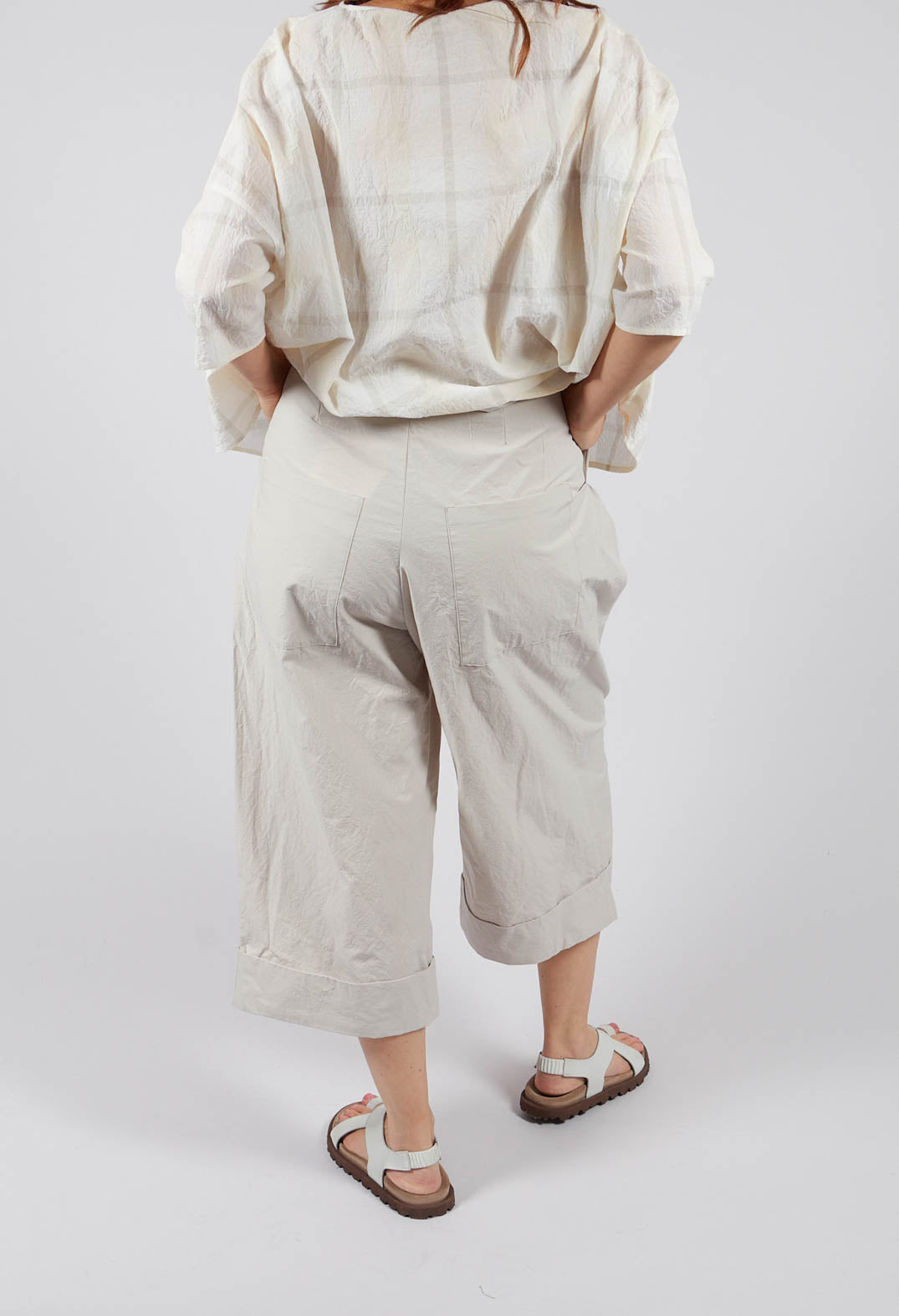Turnup Trouser in Chalk