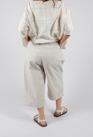 Turnup Trouser in Chalk