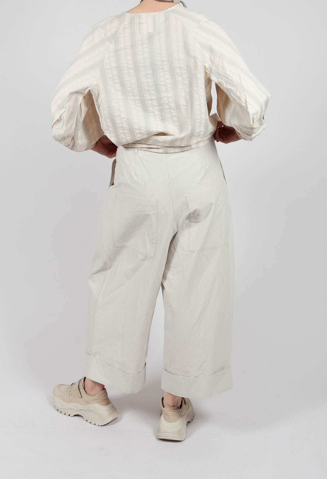 Turnup Trouser in Chalk
