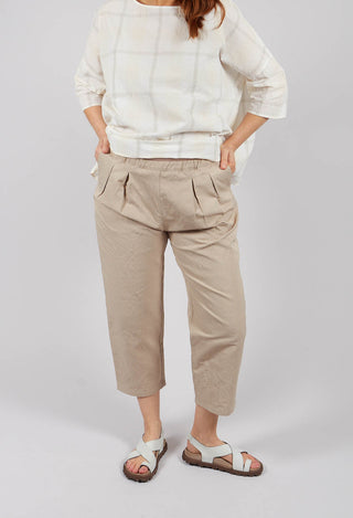 Barrel Leg Trouser in Ecru