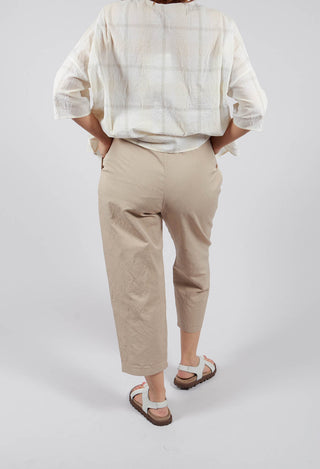 Barrel Leg Trouser in Ecru