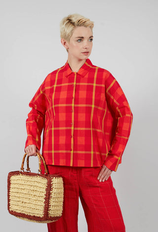 Three Quarter Sleeve Shirt in Poppy