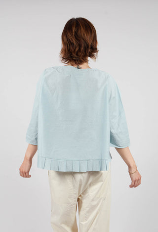 Frill Hem Blouse in Sky