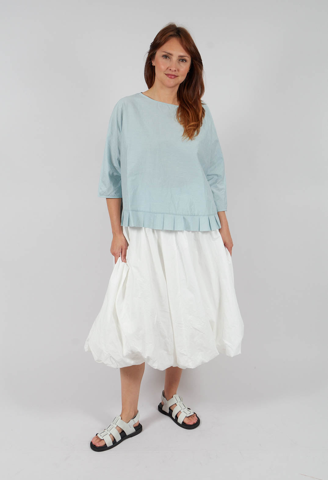 Knee Length Skirt in Milk