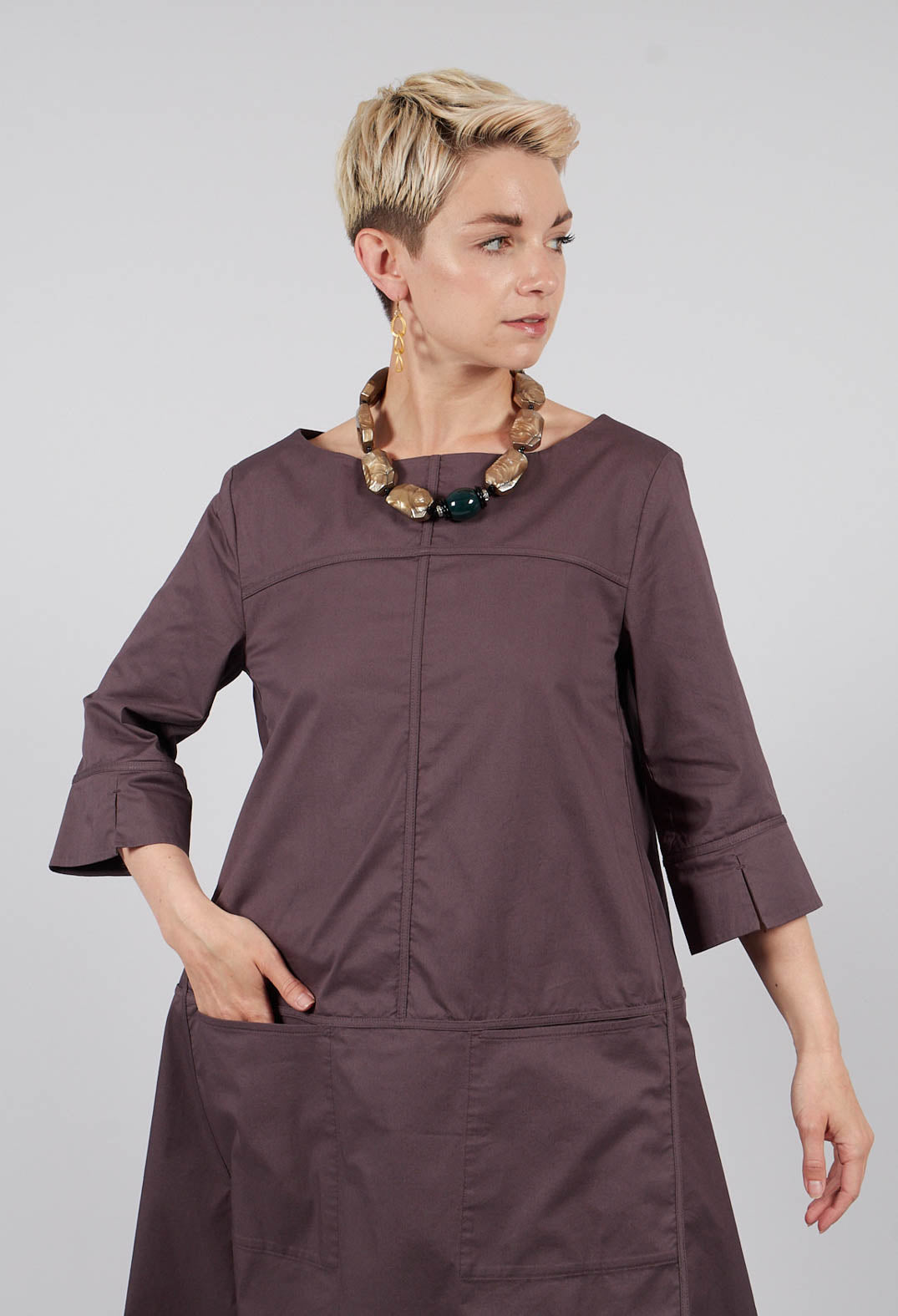 Velia Dress in Brown