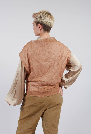 Side Knit Top in Khaki