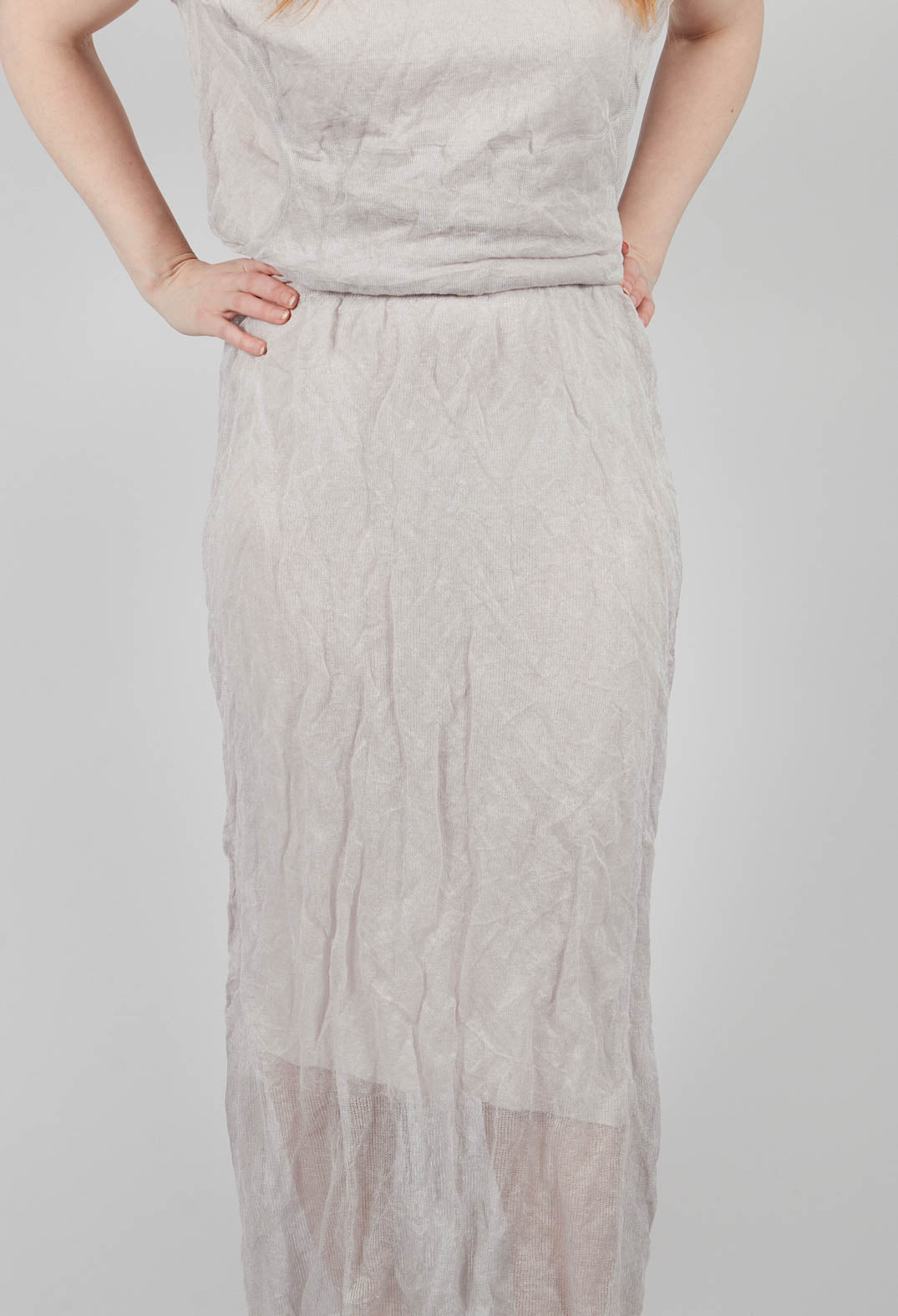 Silk Knit Skirt in Purple