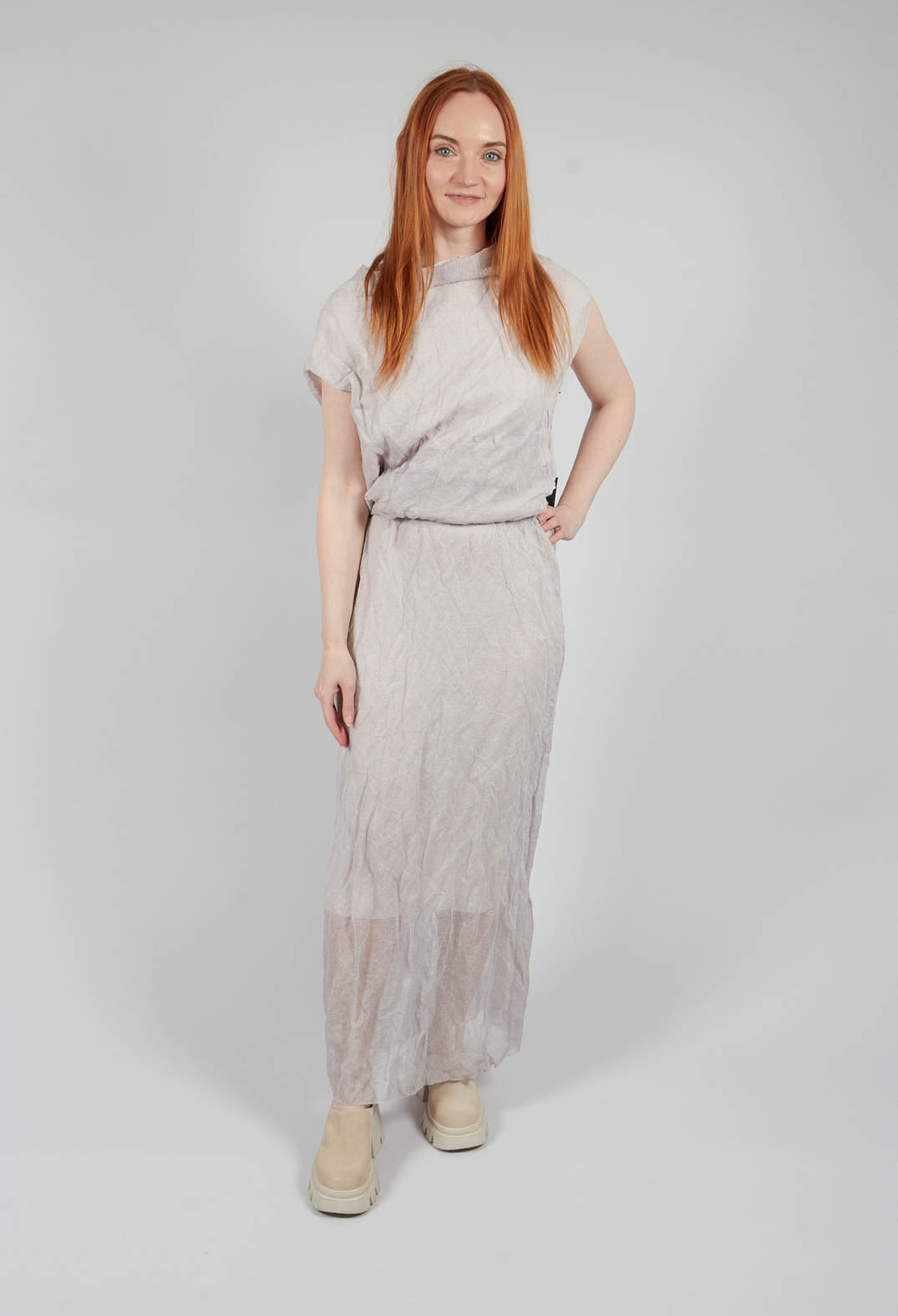 Silk Knit Skirt in Purple