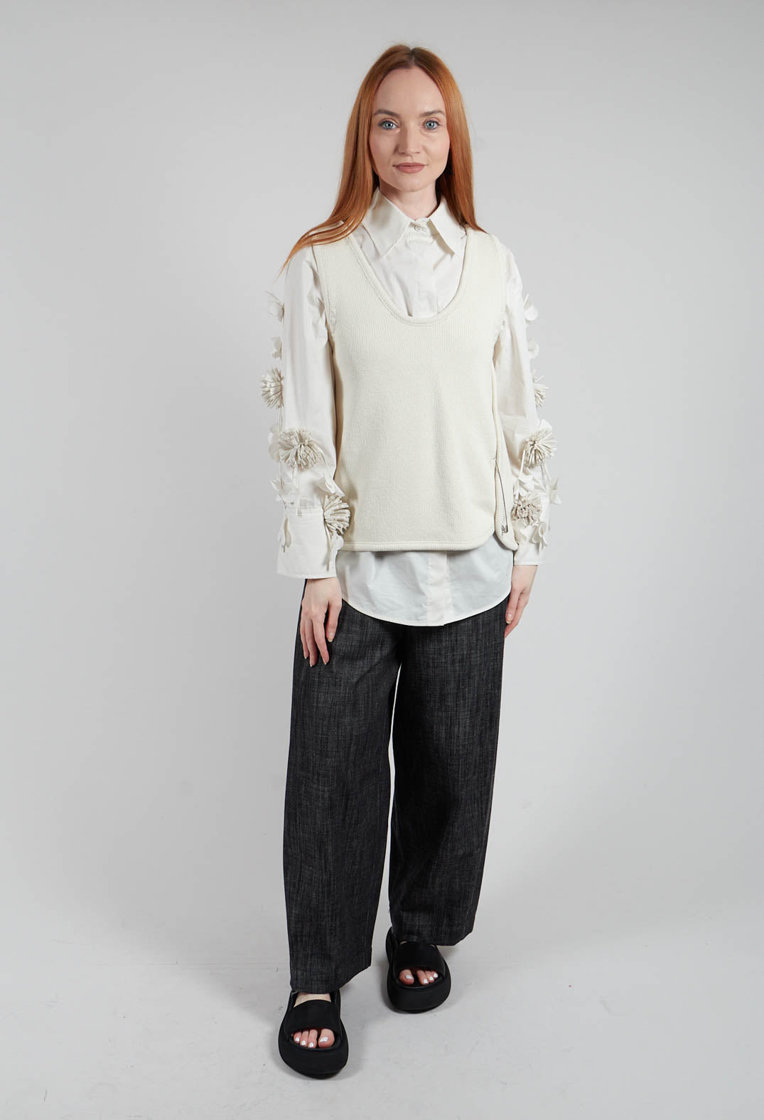 Denim Look Trouser in Nero Grafite