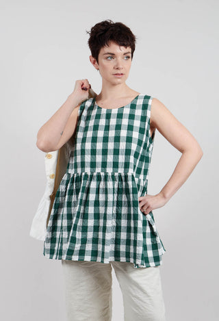 Sara Top in Green Check