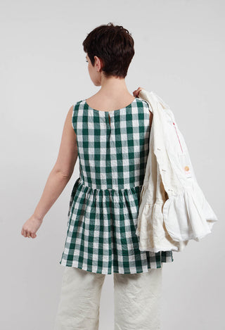 Sara Top in Green Check