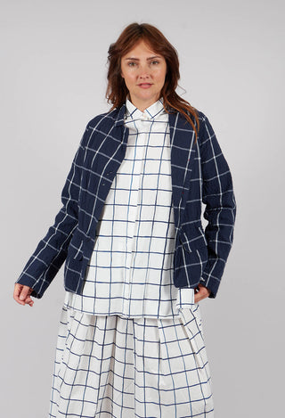 Jesse Jacket in Navy Check