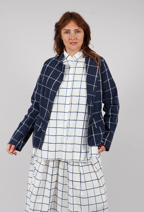 Jesse Jacket in Navy Check