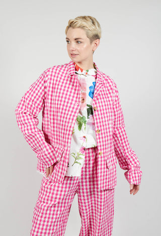Jesse Jacket in Azalea Check