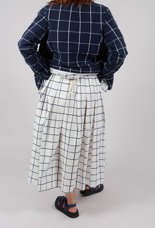 Jolisa Printed Skirt in Blue Check