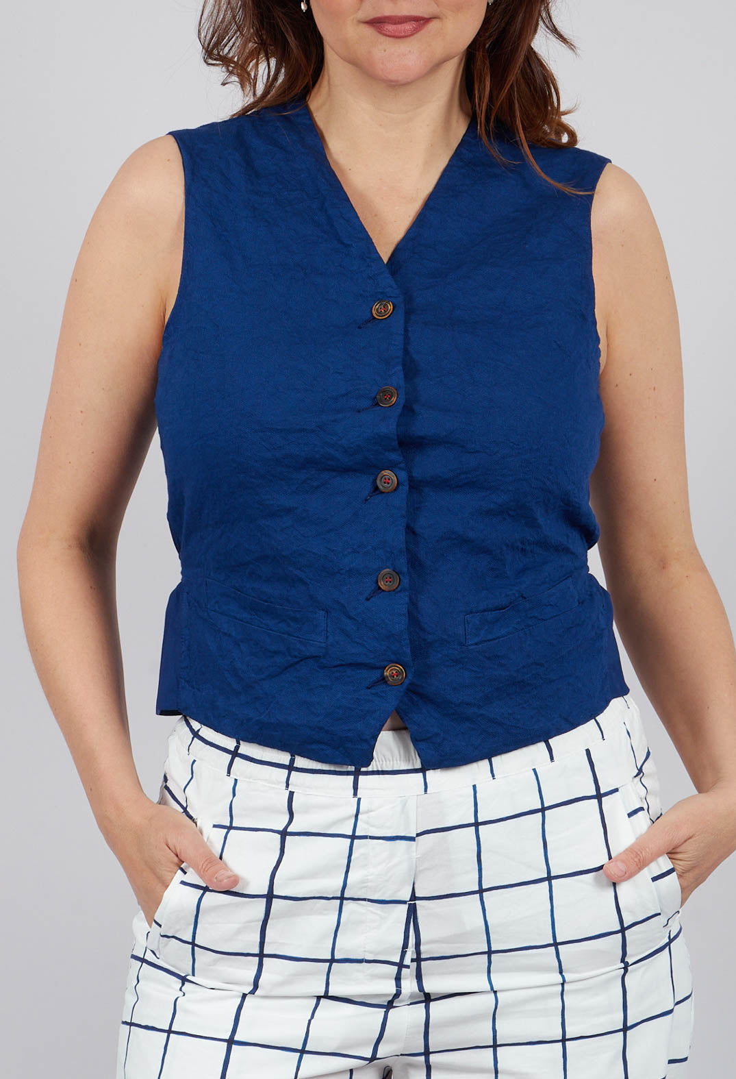 Gertrud Gilet in Blue