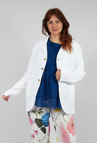 James Unisex Jacket in White