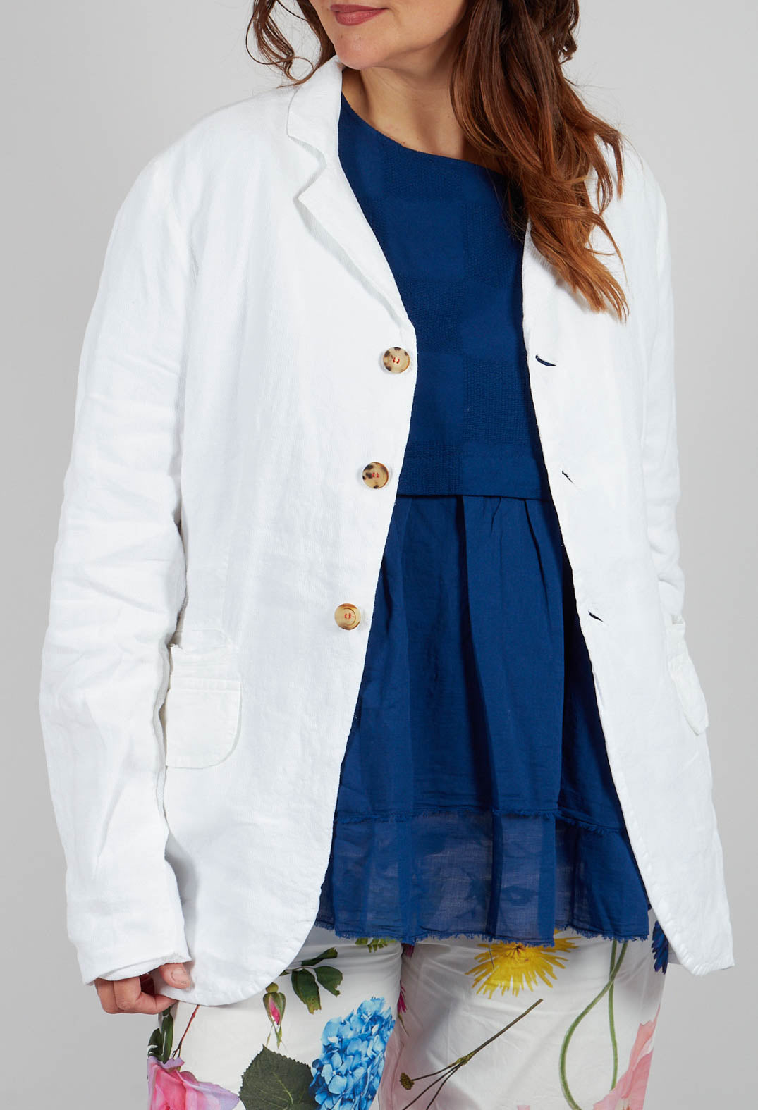 James Unisex Jacket in White