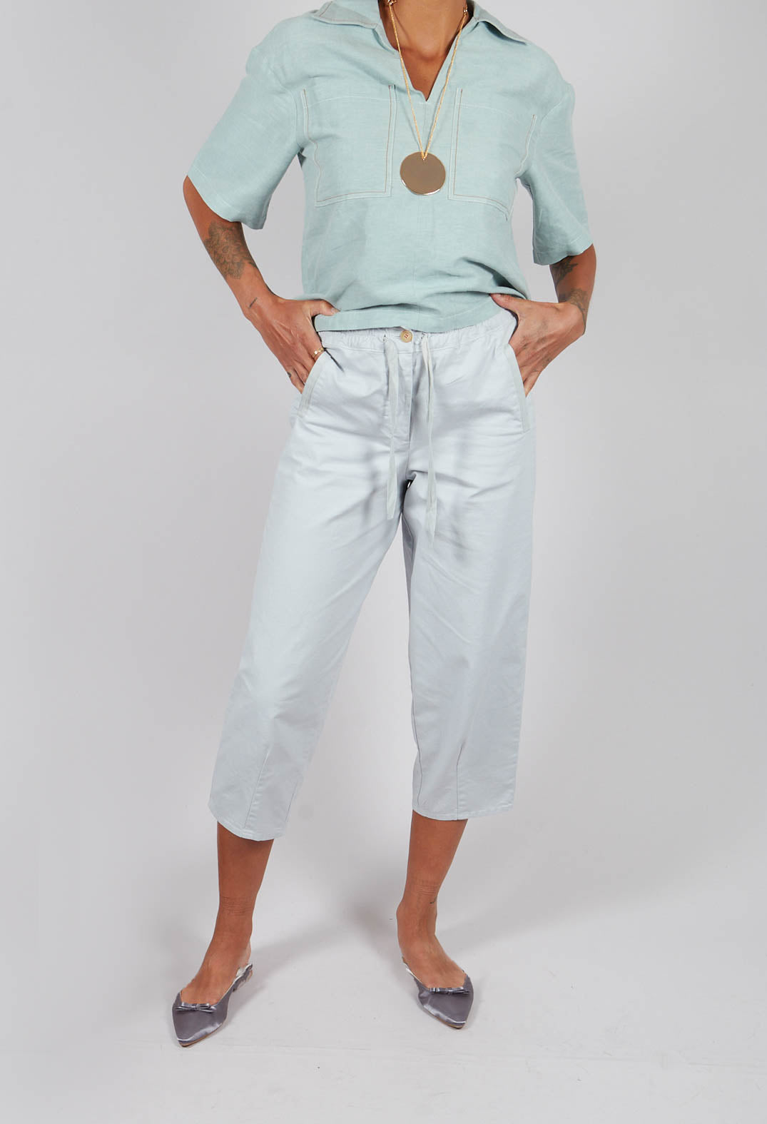 Persephone Trousers in Pearl